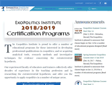 Tablet Screenshot of exopoliticsinstitute.org